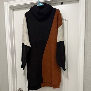 Blu Pepper Multicolor Turtleneck Sweater